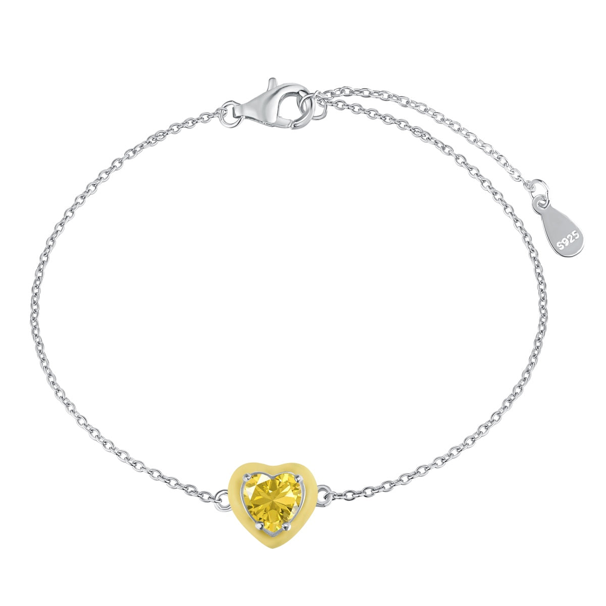 [Rose Jewellery]Sparkling Romantic Heart Shape Lover Bracelet