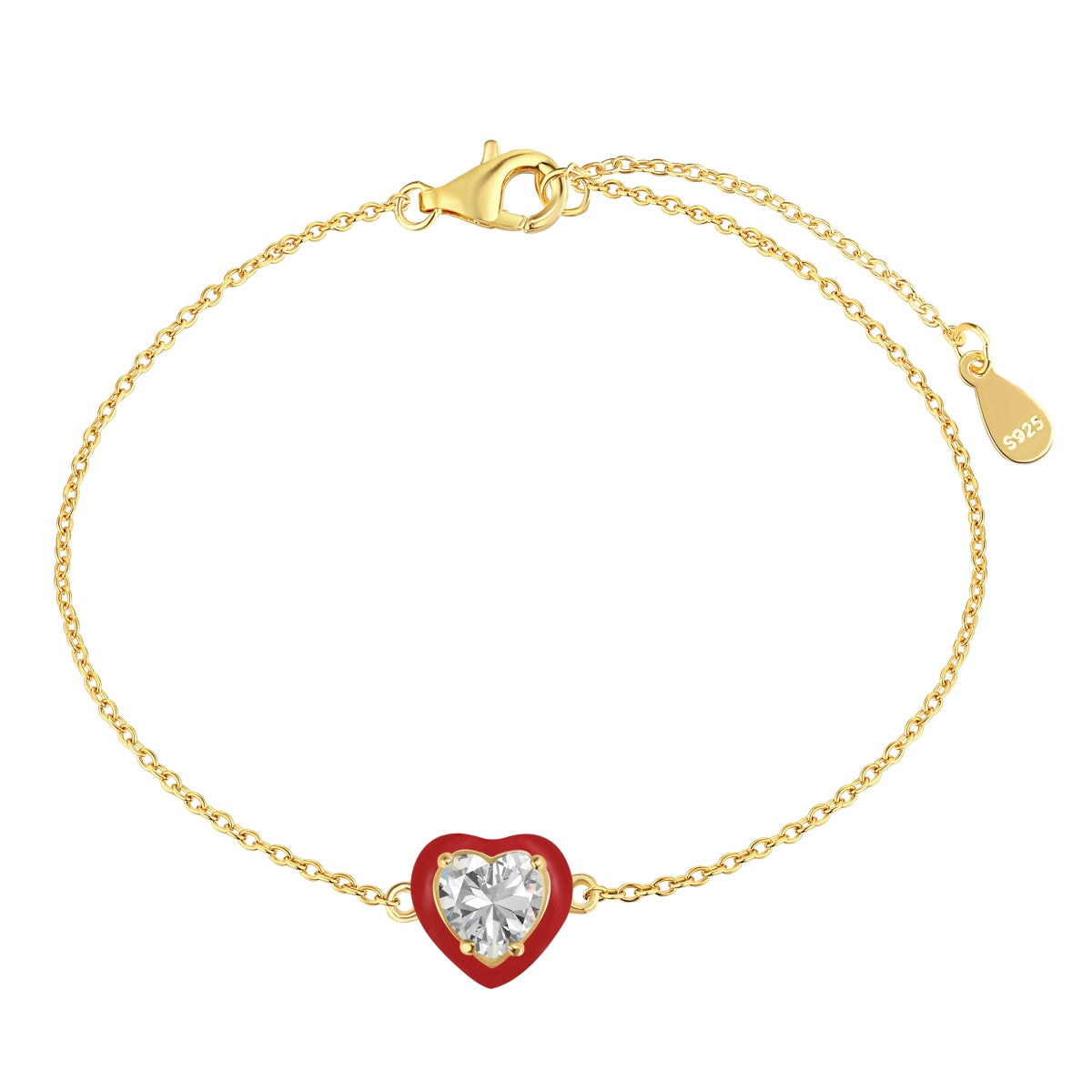 [Rose Jewellery]Sparkling Romantic Heart Shape Lover Bracelet