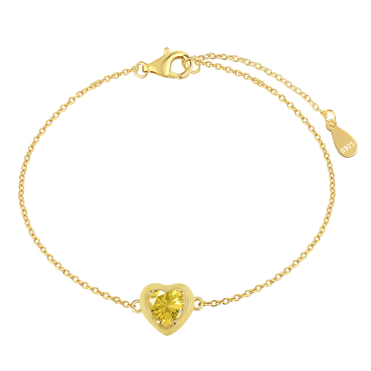 [Rose Jewellery]Sparkling Romantic Heart Shape Lover Bracelet