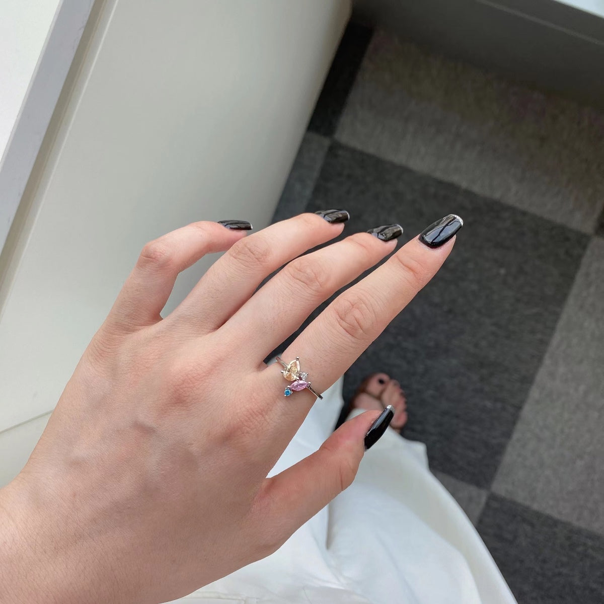 [Rose Jewellery]Radiant Colorful Multi Cut Daily Ring