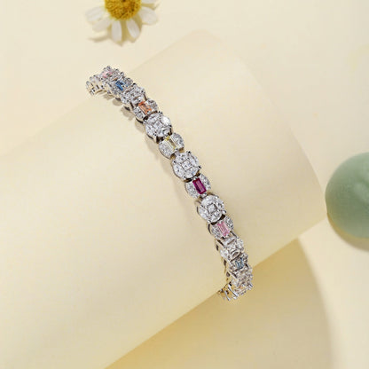 [Rose Jewellery]Dazzling Radiant Multi Cut Daily Bracelet