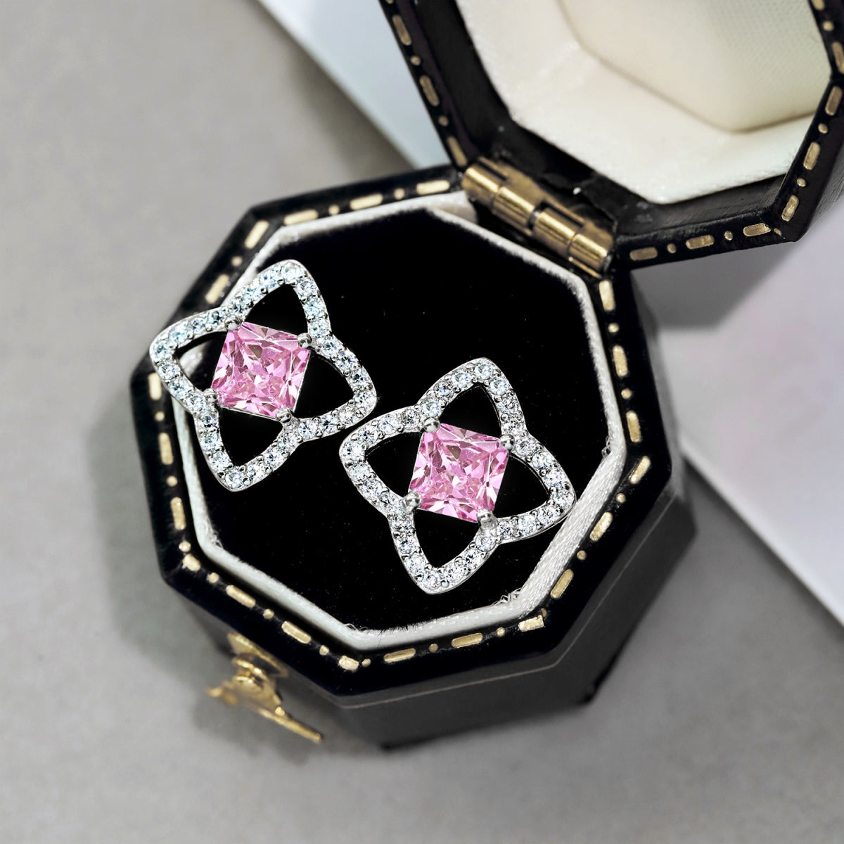 [Rose Jewellery]Elegant Star Shape Princess Cut Daily Earrings