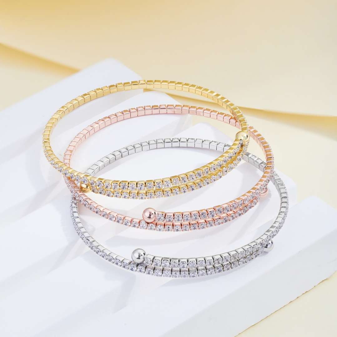 [Rose Jewellery]Row of Diamonds Round Fashion Bracelet