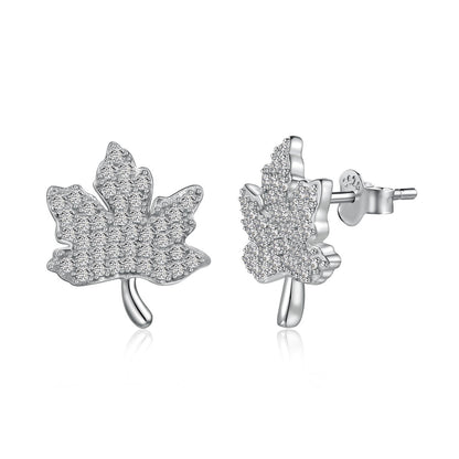 [Rose Jewellery]Exquisite Maple Leaf Design Earrings