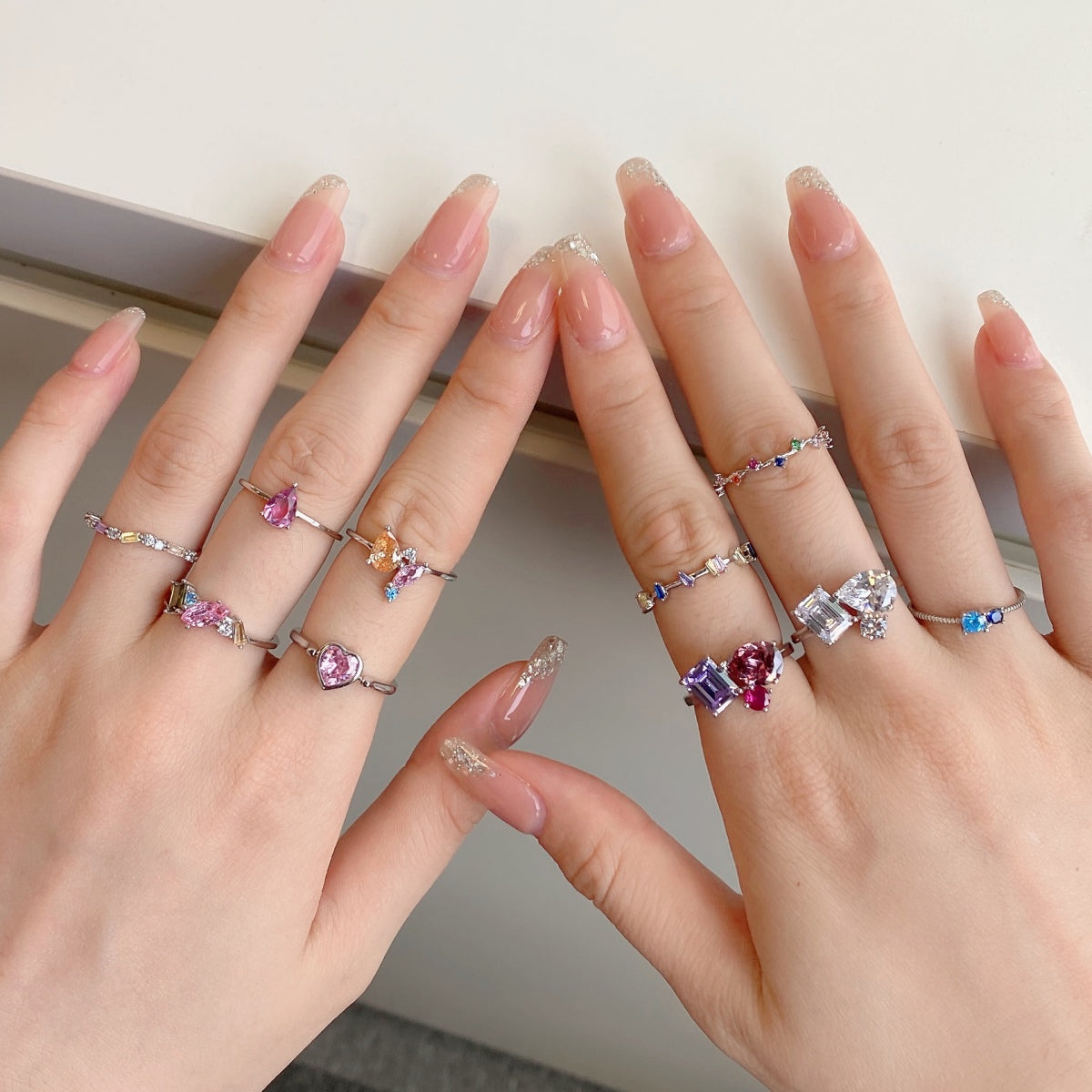 [Rose Jewellery]Radiant Colorful Multi Cut Daily Ring