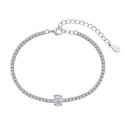 [Rose Jewellery]0.75 Carat Exquisite Oval Cut Daily Bracelet