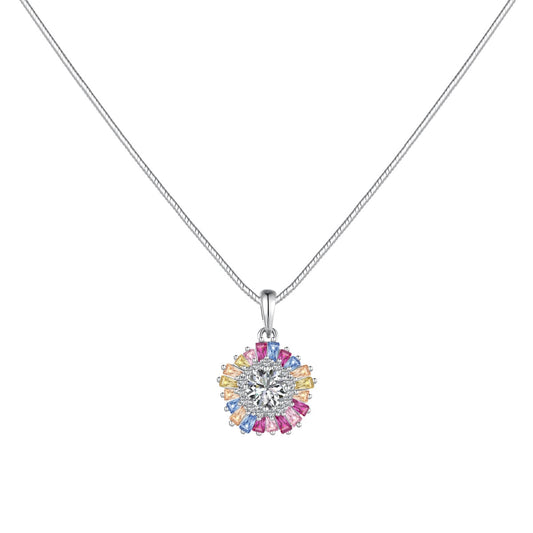 [Rose Jewellery]Charming Flower Colorful Necklace