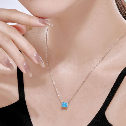 [Rose Jewellery]Luxurious Square Shape Colorful Necalack