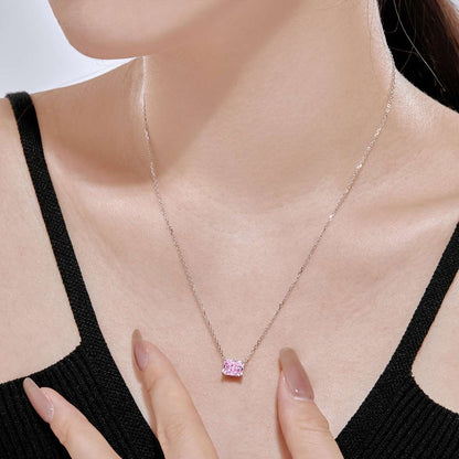 [Rose Jewellery]Luxurious Square Shape Colorful Necalack