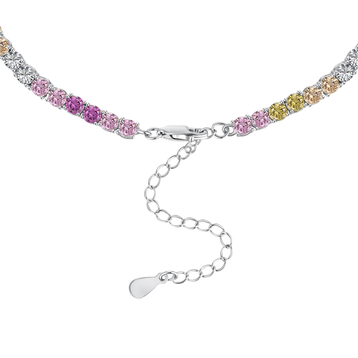 [Rose Jewellery]Delicate Colorful Tennis Necklace