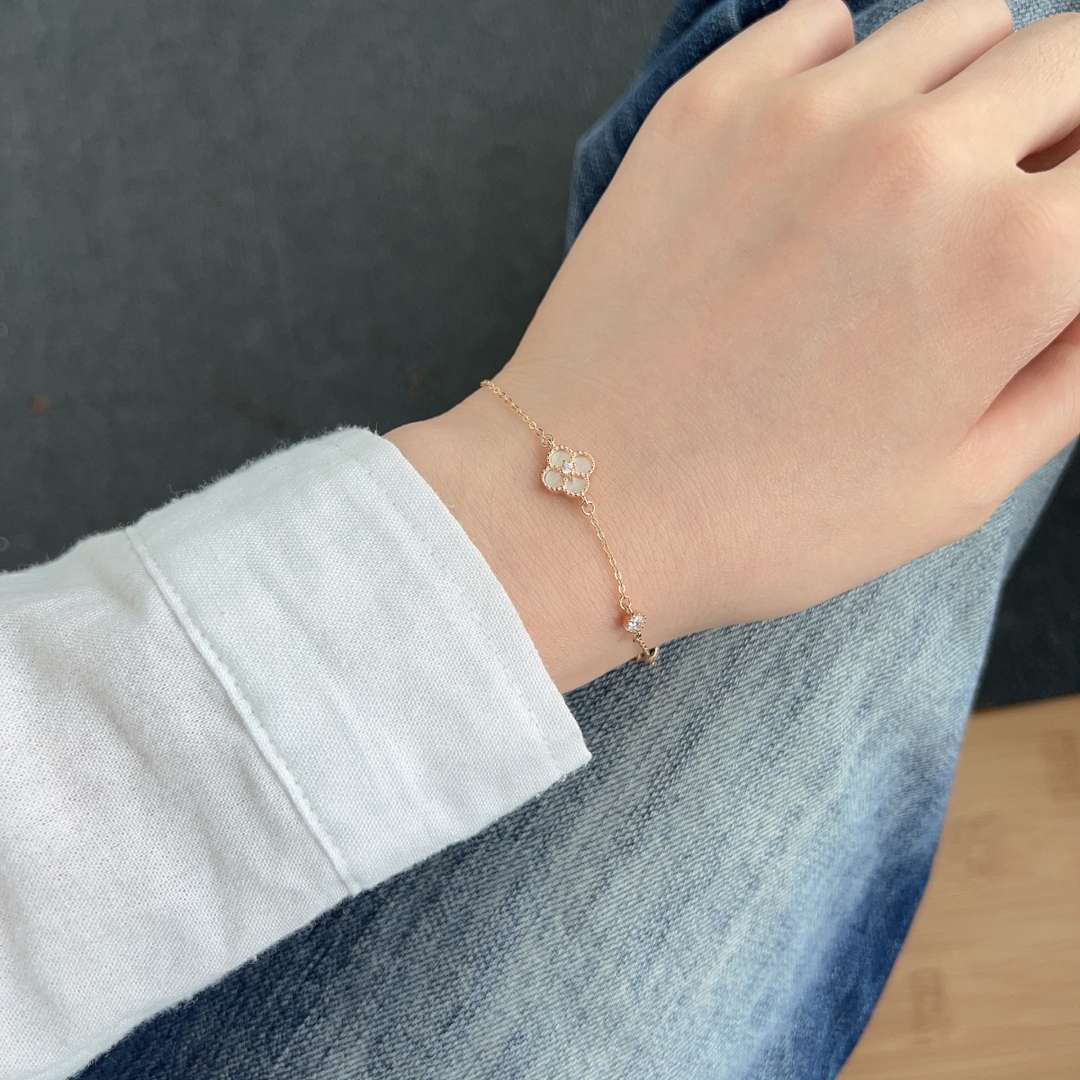 [Rose Jewellery]Delicate Four Leaf Clover Bracelet