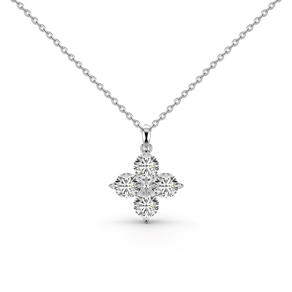 [Rose Jewellery]Four-Leaf Clover And Eight-Pointed Star Necklace