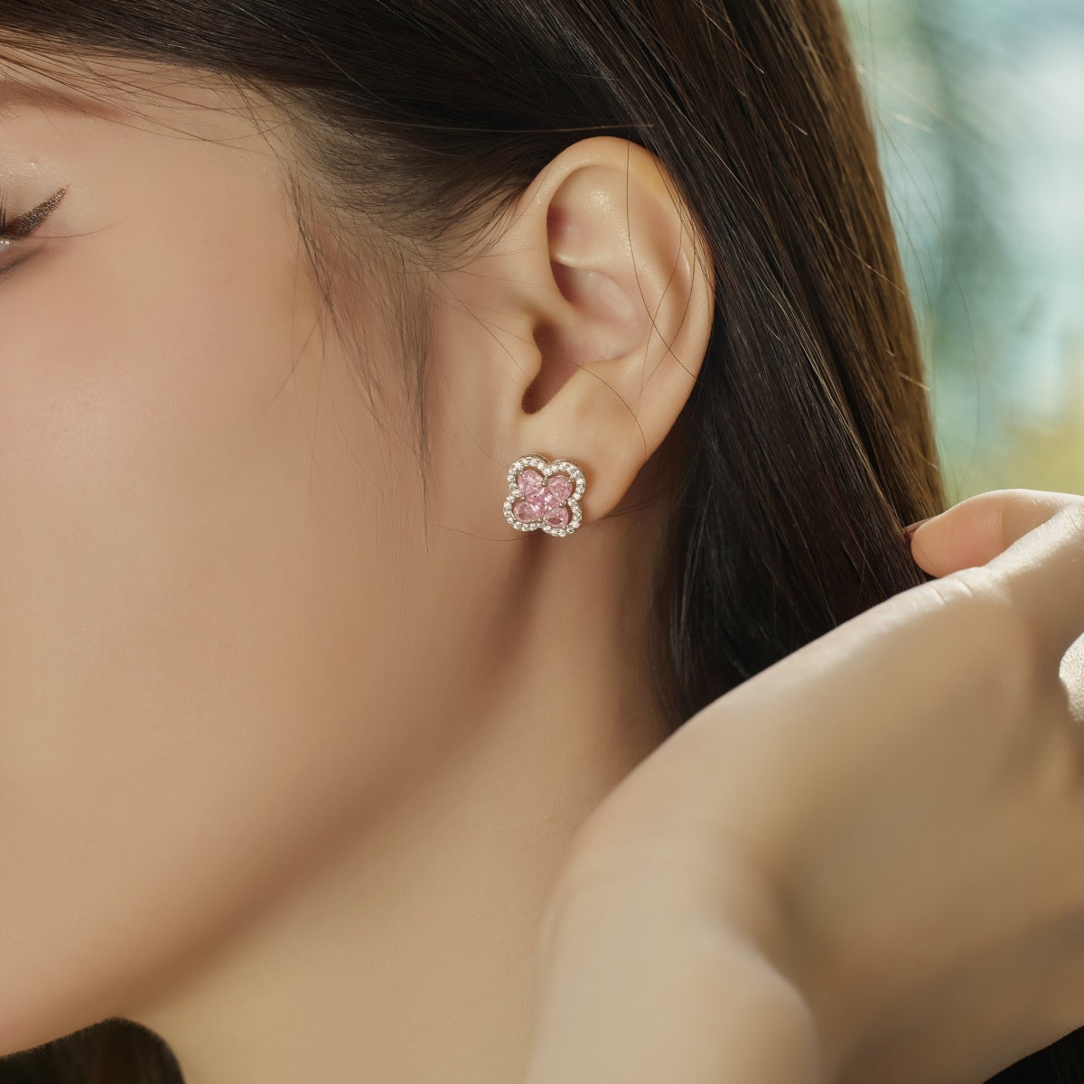 [Rose Jewellery]Lucky Four-Leaf Clover Exquisite Earrings