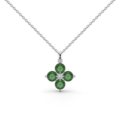 [Rose Jewellery]Four-Leaf Clover And Eight-Pointed Star Necklace