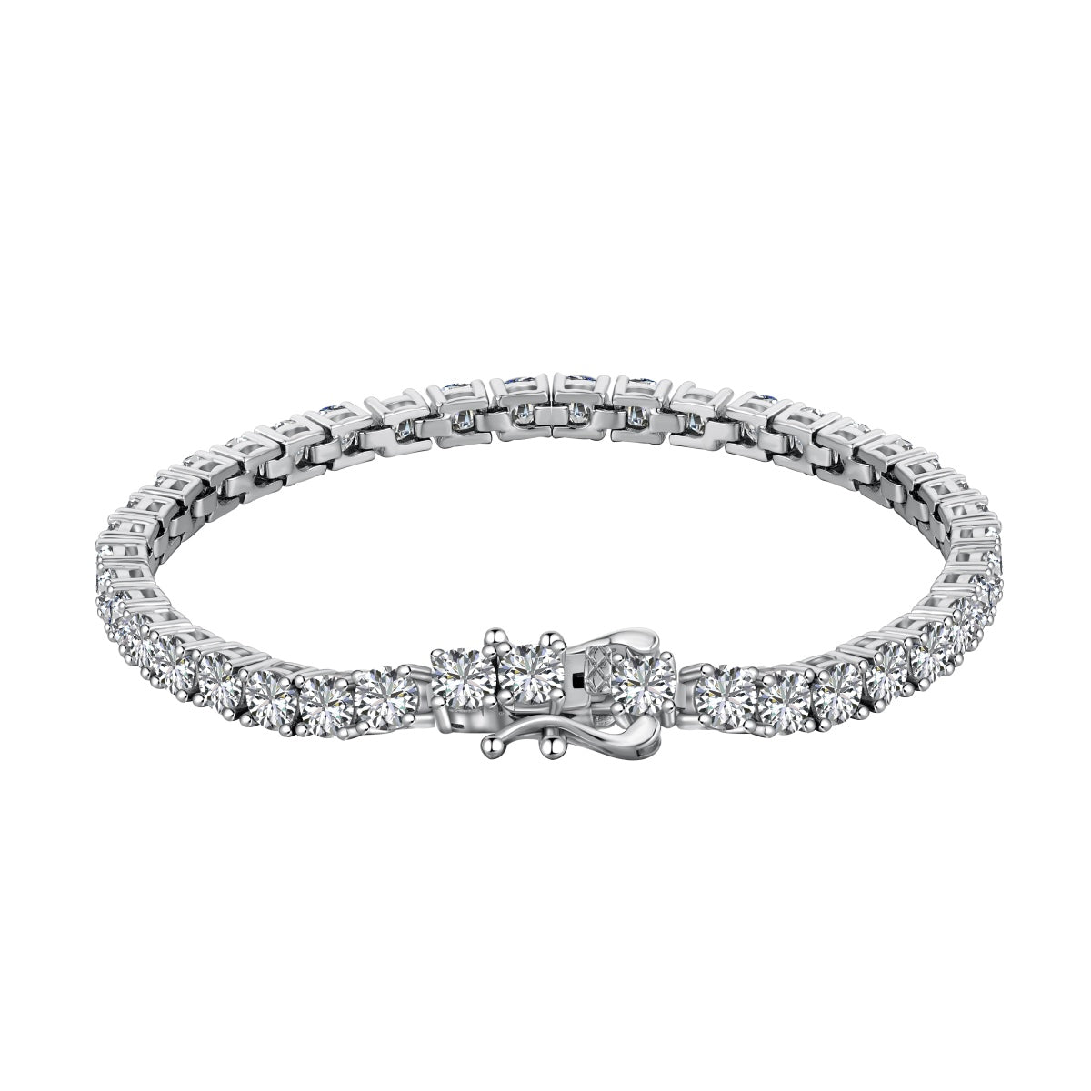 [Rose Jewellery]Luxurious Ornate Round Cut Tennis Bracelet