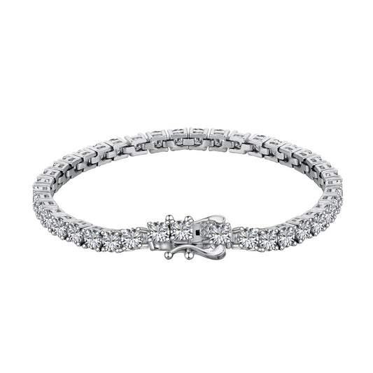 [Rose Jewellery]Luxurious Ornate Round Cut Tennis Bracelet