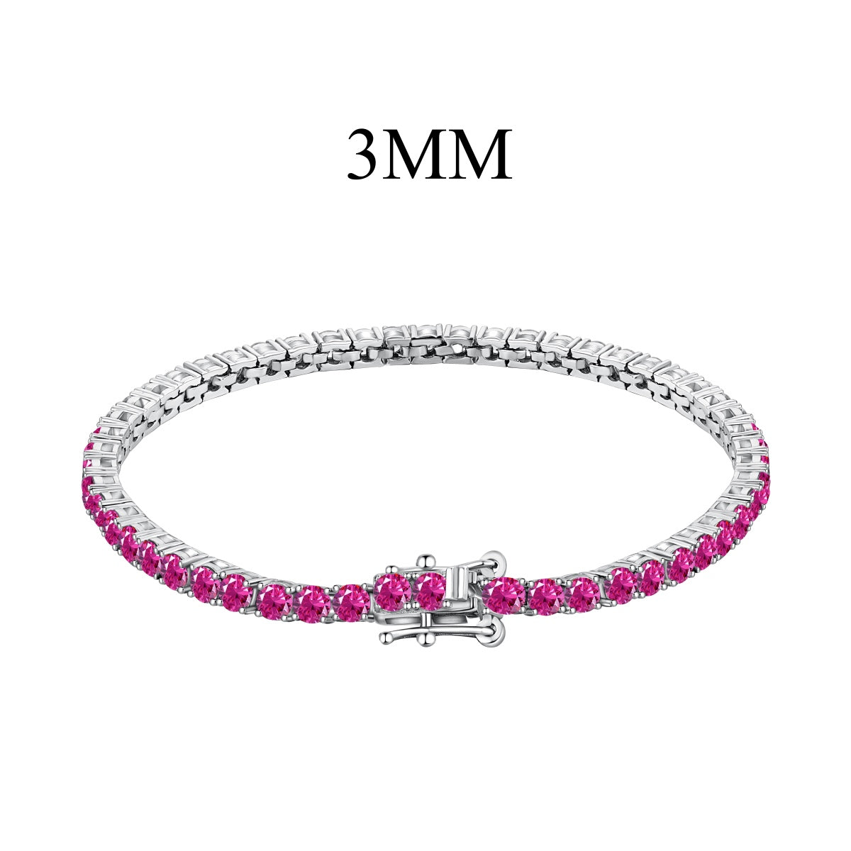 [Rose Jewellery]Radiant Colorful Round Cut Party Bracelet