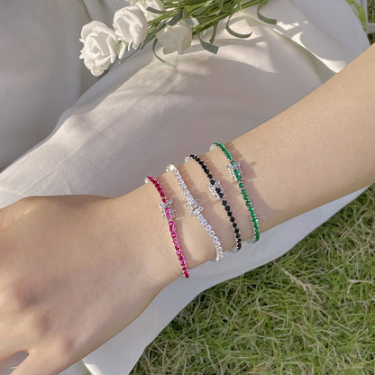 [Rose Jewellery]Radiant Colorful Round Cut Party Bracelet