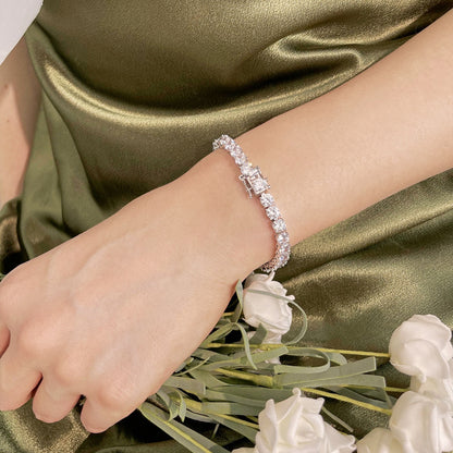 [Rose Jewellery]Ornate Sparkling Round Cut Wedding Bracelet