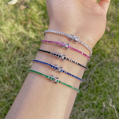 [Rose Jewellery]Radiant Colorful Round Cut Party Bracelet