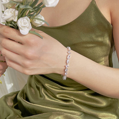 [Rose Jewellery]Unique Exquisite Multi Cut Daily Bracelet