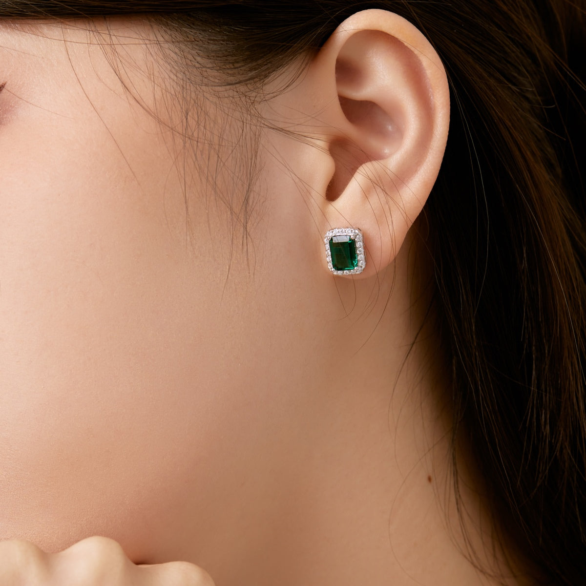 [Rose Jewellery]Luxurious Dainty Emerald Cut Banquet Earrings