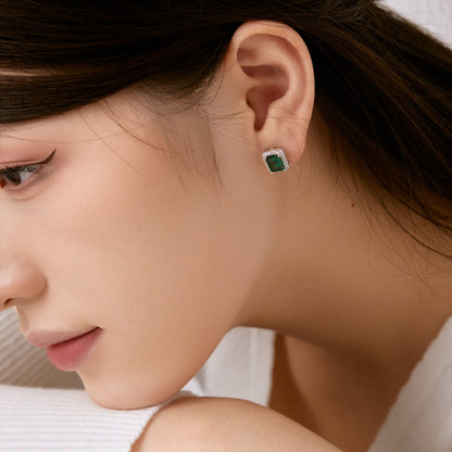 [Rose Jewellery]Luxurious Dainty Emerald Cut Banquet Earrings