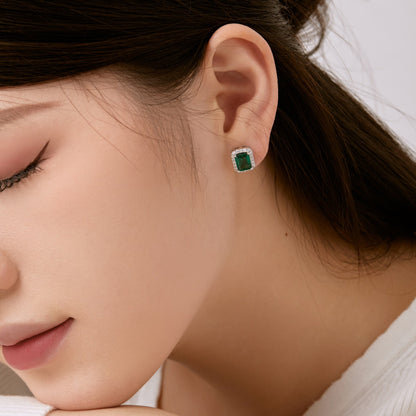 [Rose Jewellery]Luxurious Dainty Emerald Cut Banquet Earrings