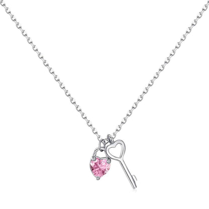 [Rose Jewellery]Unique Heart Shape Key Pendent Necklace