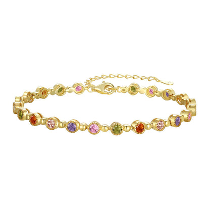 [Rose Jewellery]Sparkling Exquisite Round Cut Party Bracelet