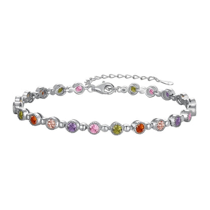 [Rose Jewellery]Sparkling Exquisite Round Cut Party Bracelet