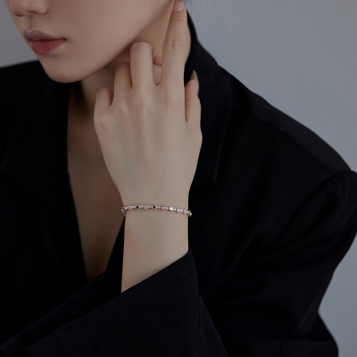 [Rose Jewellery]Sparkling Exquisite Round Cut Party Bracelet