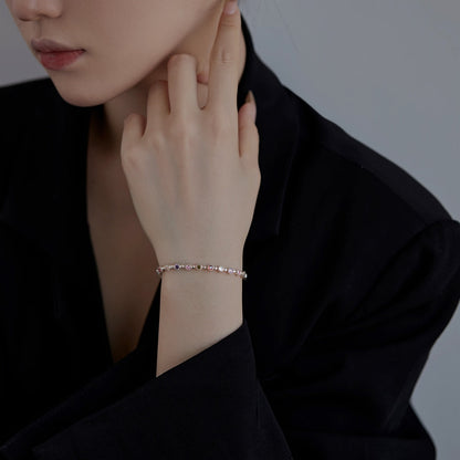 [Rose Jewellery]Sparkling Exquisite Round Cut Party Bracelet