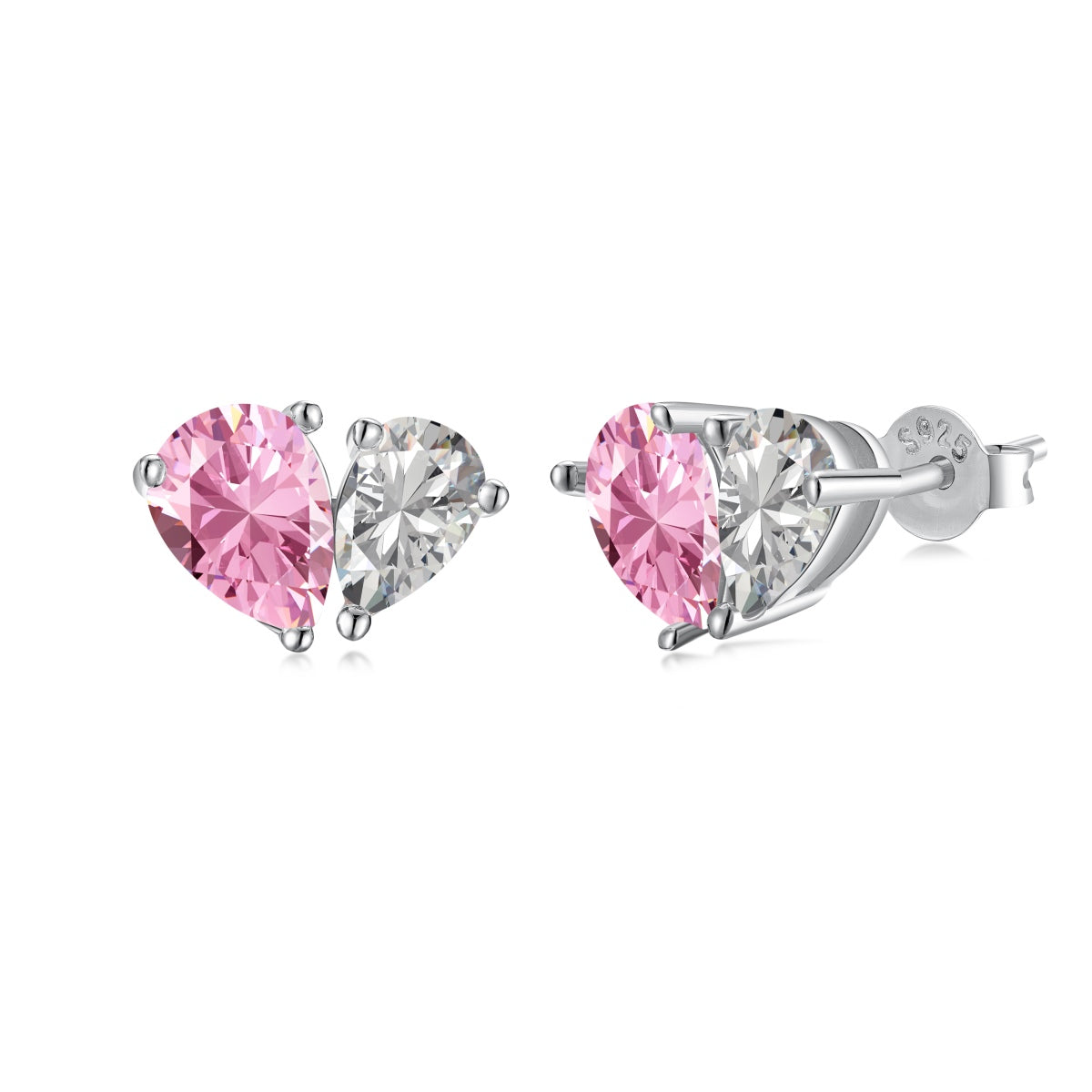 [Rose Jewellery]Dazzling Elegant Heart Cut Lover Earrings