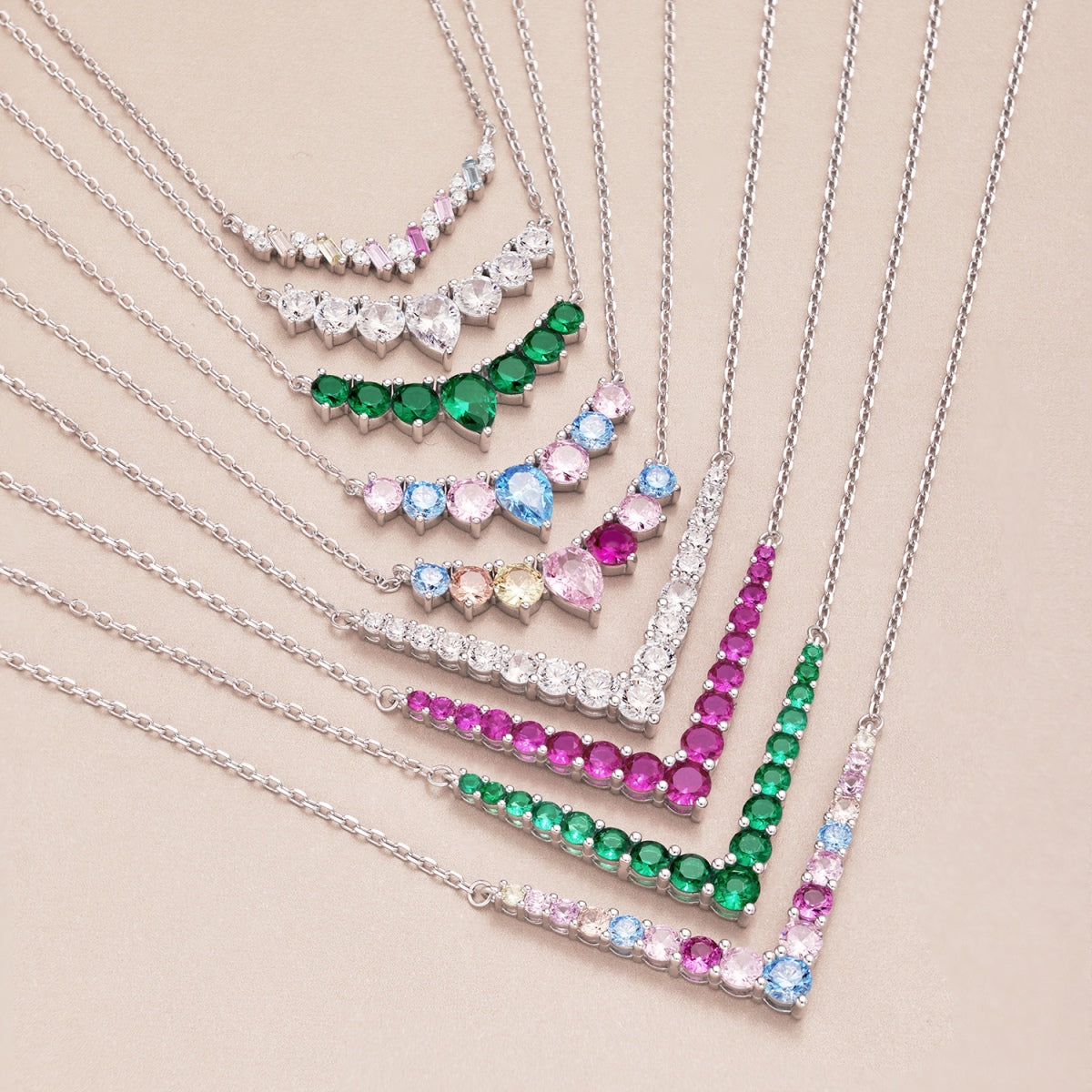 [Rose Jewellery]Dainty Colorful Heart Necklace