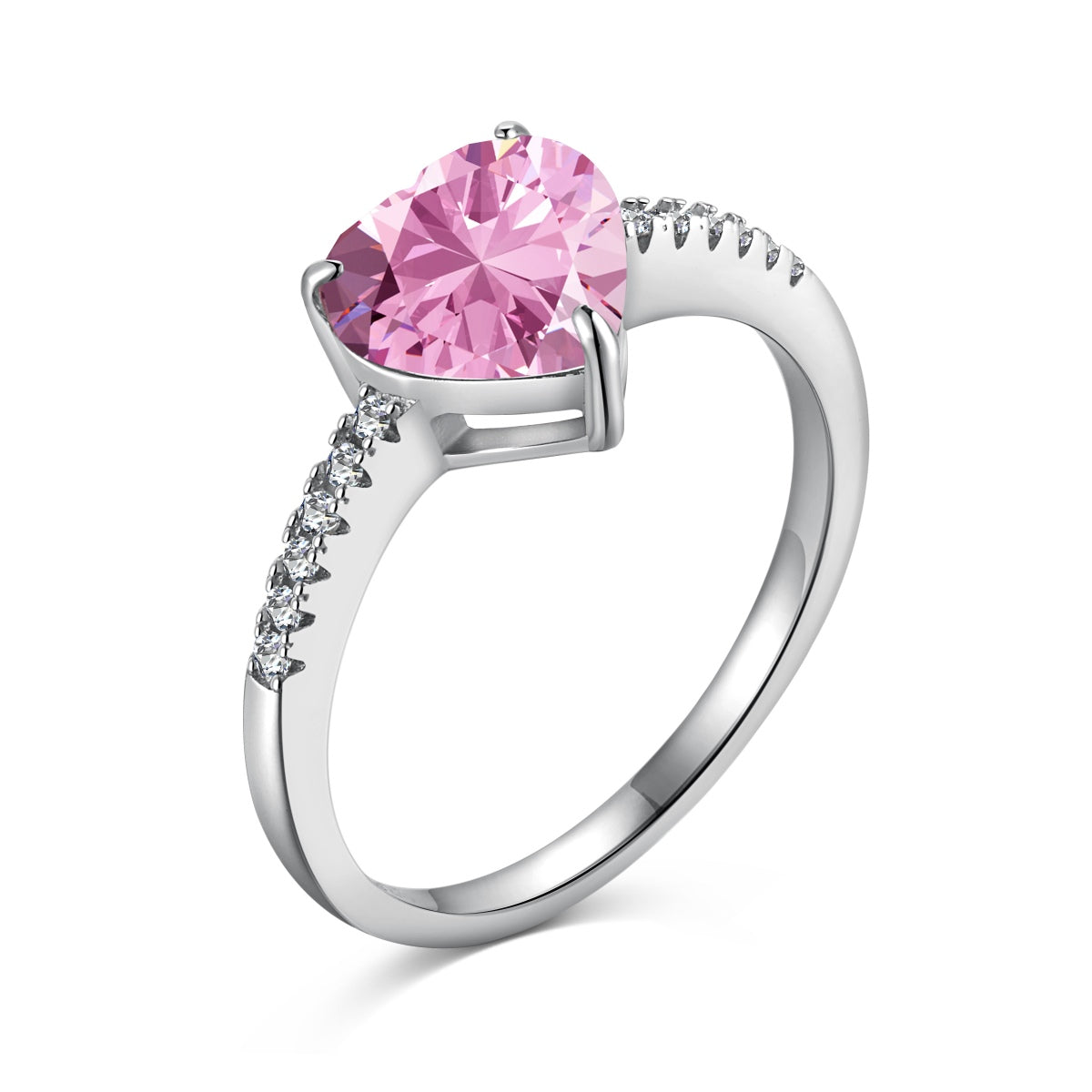 [Rose Jewellery]2.0 Carat Dazzling Lustrous Heart Cut Lover Ring