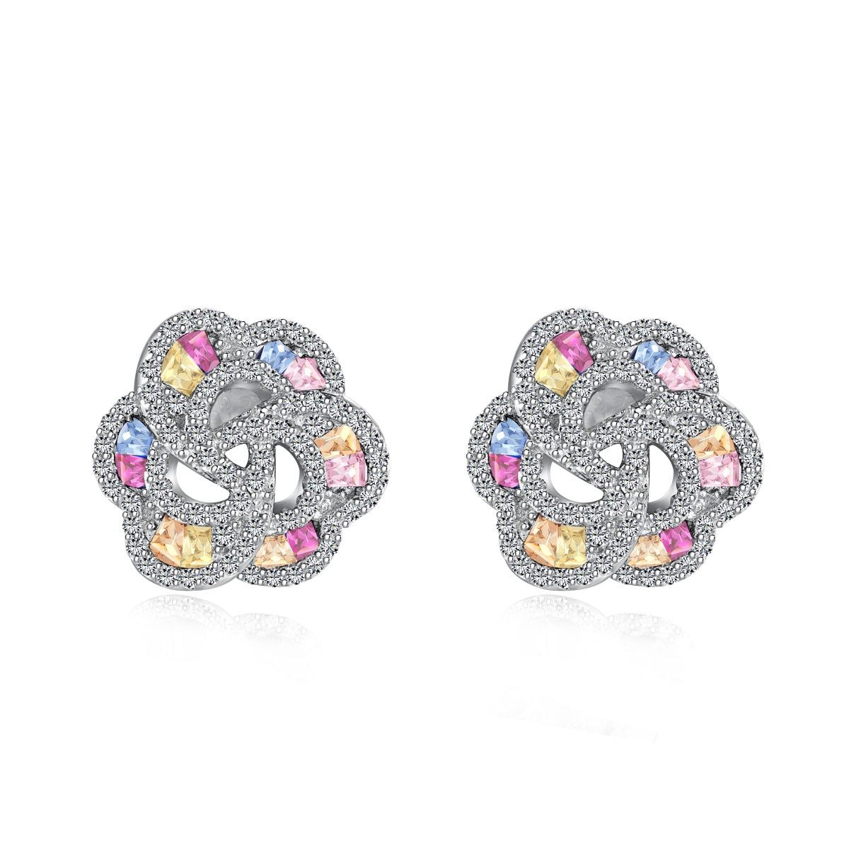 [Rose Jewellery]Exquisite Flower Shape Daily Earrings