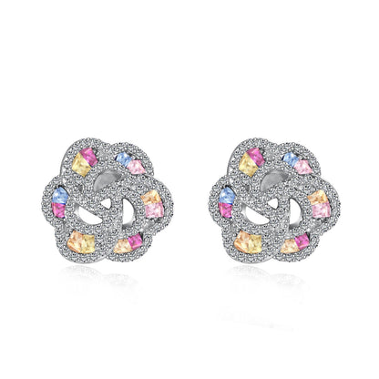 [Rose Jewellery]Exquisite Flower Shape Daily Earrings