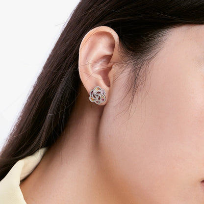 [Rose Jewellery]Exquisite Flower Shape Daily Earrings