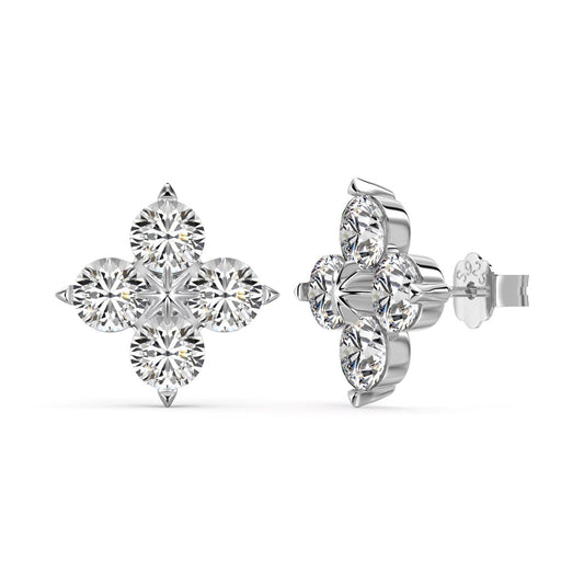 [Rose Jewellery]Four-Leaf Clover Eight-Pointed Star Earrings