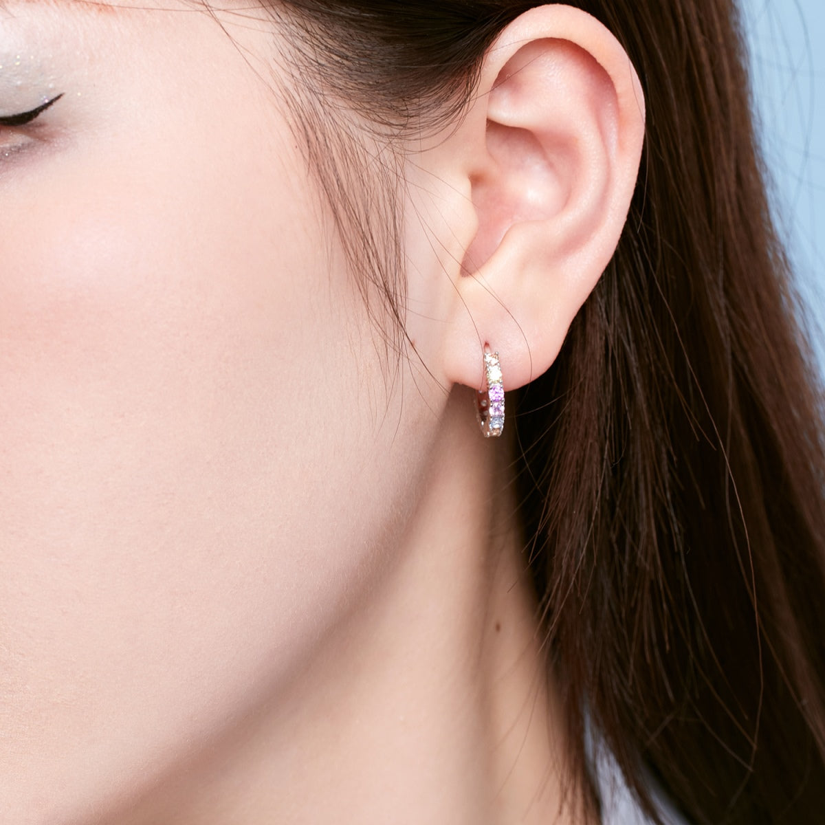 [Rose Jewellery]Radiant Colorful Round Cut Earrings