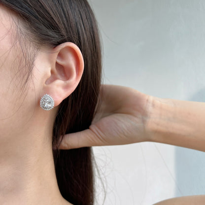 [Rose Jewellery]Delicate Gorgeous Pear Cut Daily Earrings