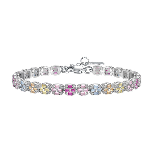 [Rose Jewellery]Delicate Colorful Emerald Cut Daily Bracelet