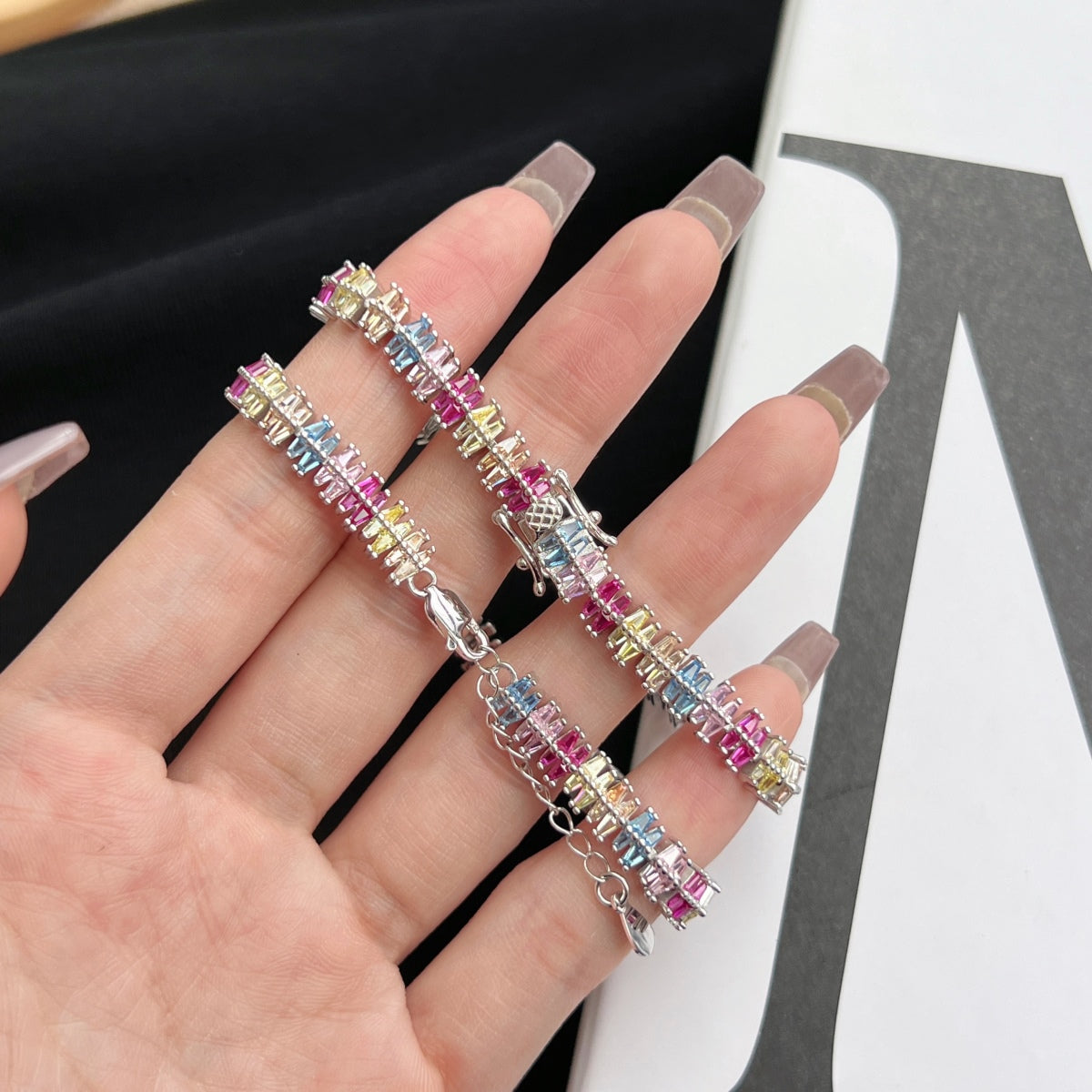 [Rose Jewellery]Sparkling Exquisite Multi Cut Party Bracelet