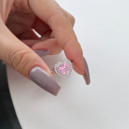 [Rose Jewellery]Delicate Ebullient Heart Shape Wedding Ring