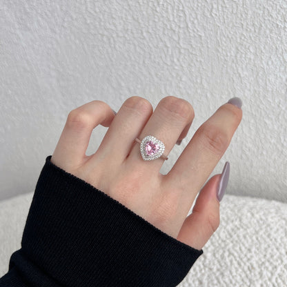 [Rose Jewellery]Delicate Ebullient Heart Shape Wedding Ring