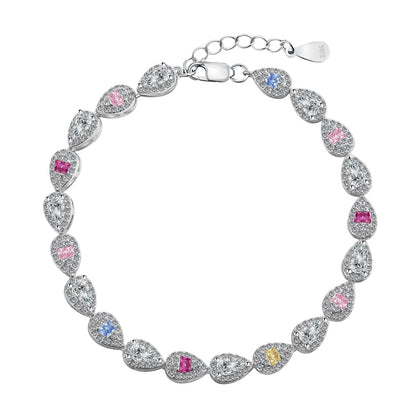 [Rose Jewellery]0.25 Carat Radiant Water Drop Shape Daily Bracelet