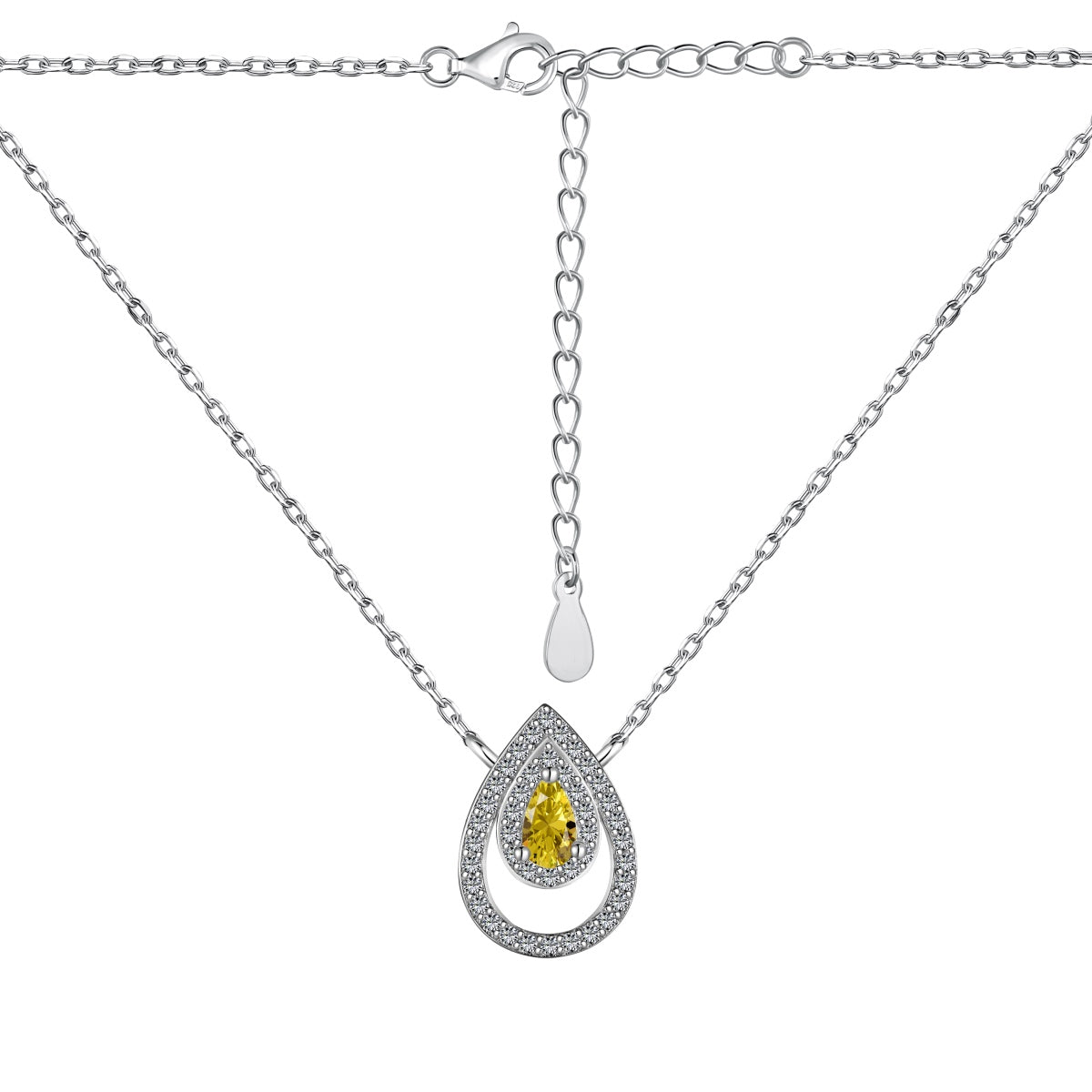 [Rose Jewellery]Sparkling Pear Cut Necklace