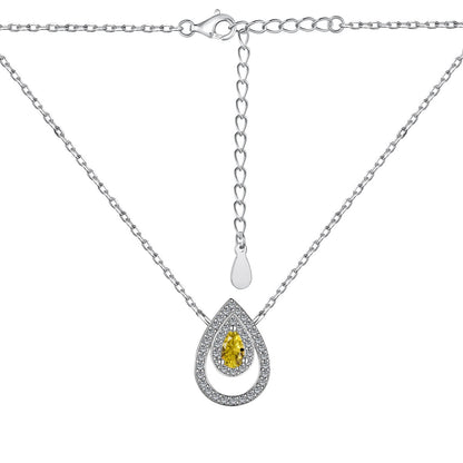 [Rose Jewellery]Sparkling Pear Cut Necklace