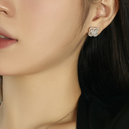 [Rose Jewellery]Lucky Four-Leaf Clover Exquisite Earrings